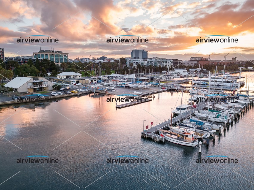 Aerial Photography Royal Geelong Yacht Club And Geelong Waterfront