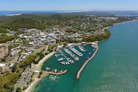Aerial Image of NELSON BAY MARINA LOOKING SOUTH-WEST
