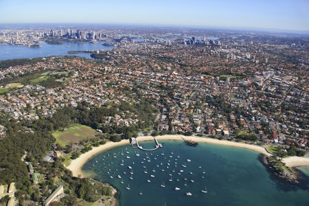 Aerial Image of BALMORAL BEACH TO SYDNEY AND NORTH SYDNEY