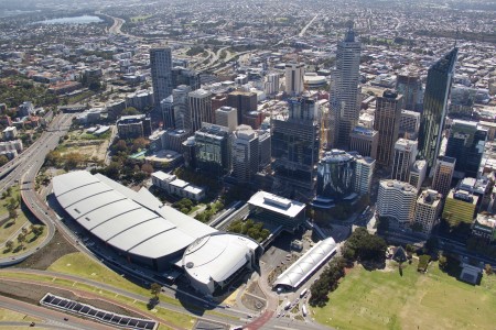 Aerial Image of PERTH CONVENTION CENTRE AND CBD