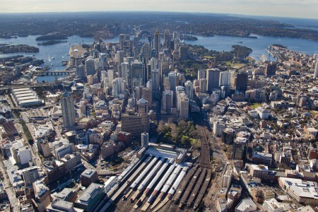 Aerial Image of SYDNEY CITY FROM CENTRAL STATION