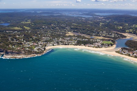 Aerial Image of AVOCA BEACH FROM OUT AT SEA