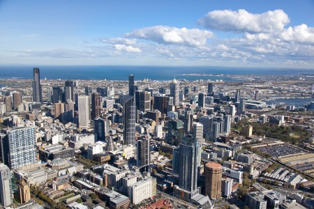 Aerial Image of MELBOURNE CITY TO PORT PHILIP BAY