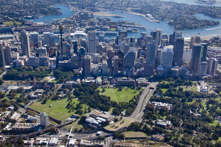 Aerial Image of SYDNEY CITY LOOKING WEST