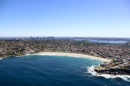 Aerial Image of BONDI BEACH ON A FLAWLESS DAY