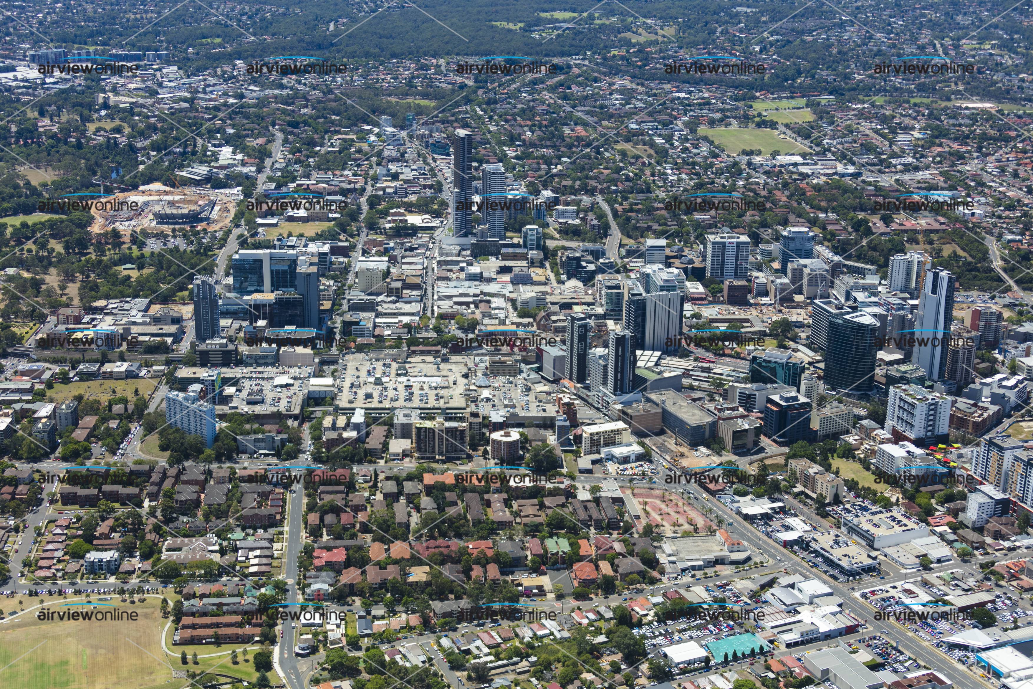 Aerial Photography Parramatta CBD - Airview Online