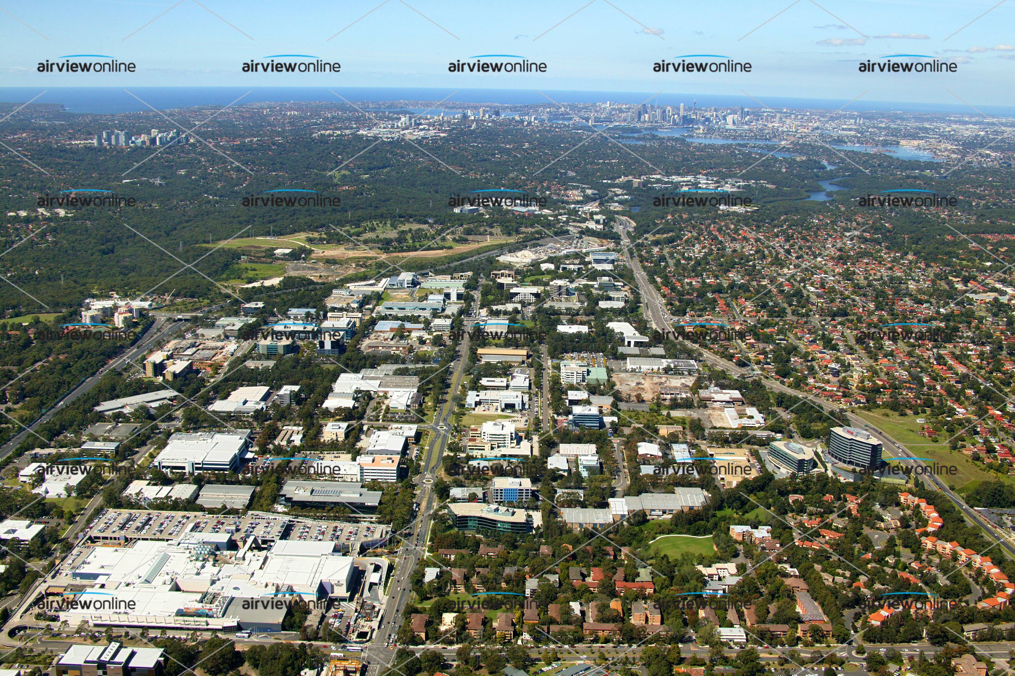 Aerial Photography Macquarie Centre to the City Airview Online