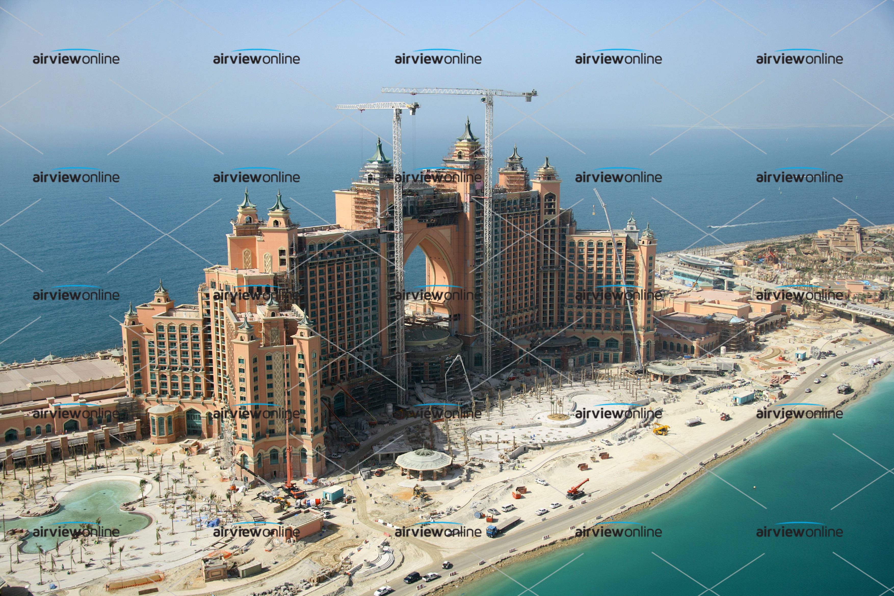 Aerial Photography Atlantis Hotel The Palm Jumeirah Dubai Airview