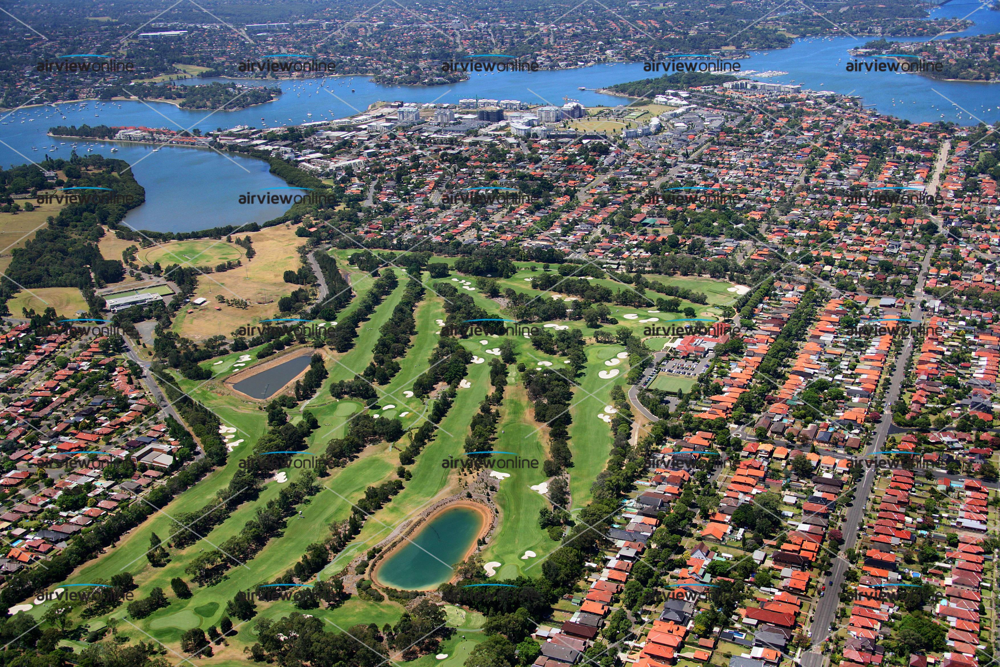 Aerial Photography Concord Golf Course & Majors Bay Reserve Airview