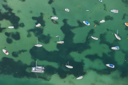 Aerial Image of CABBAGE TREE BAY BOATS MANLY