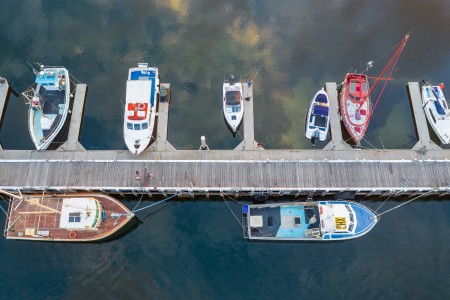 Aerial Image of BOATS AT QUEENSCLIFF HARBOUR