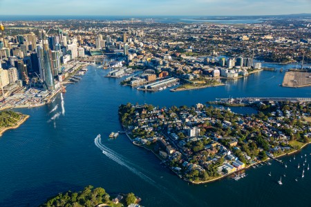 Aerial Image of BALMAIN EAST LATE AFTERNOON