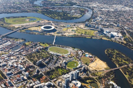 Aerial Image of EAST PERTH LOOKING TO PERTH STADIUM