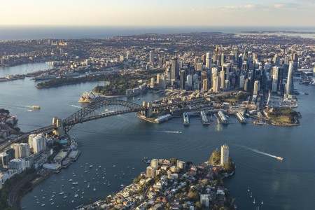 Aerial Image of WALSH BAY & MILLERS POINT EARLY MORNING