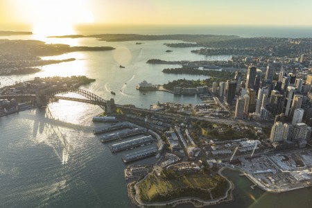 Aerial Image of WALSH BAY & MILLERS POINT EARLY MORNING