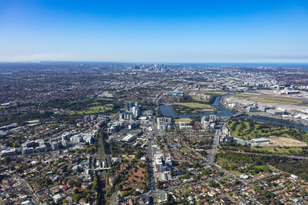Aerial Image of ARNCLIFFE AND WOLLI CREEK TO SYDNEY CBD