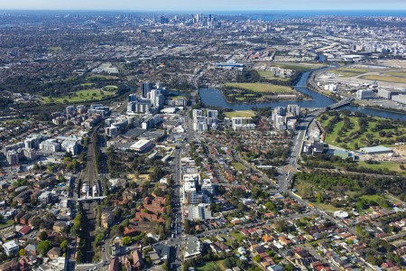 Aerial Image of ARNCLIFFE AND WOLLI CREEK TO SYDNEY CBD