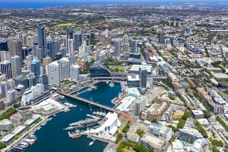 Aerial Image of DARLING HARBOUR AND PYRMONT