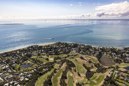 Aerial Image of PORTSEA AND SORRENTO GOLF COURSE