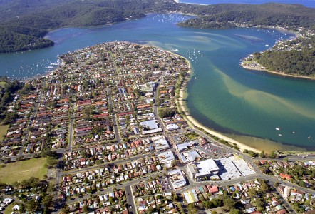 Aerial Image of ETTALONG BEACH AND BOOKER BAY.