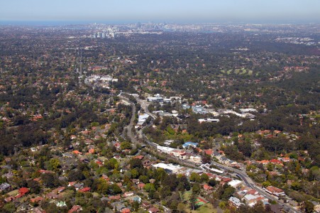 Aerial Image of PYMBLE TO THE CITY