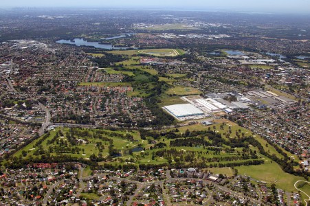 Aerial Image of CABRAMATTA GOLF COURSE TO BANKSTOWN AIRPORT
