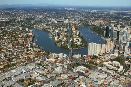 Aerial Image of FORTITUDE VALLEY TO KANGAROO POINT.