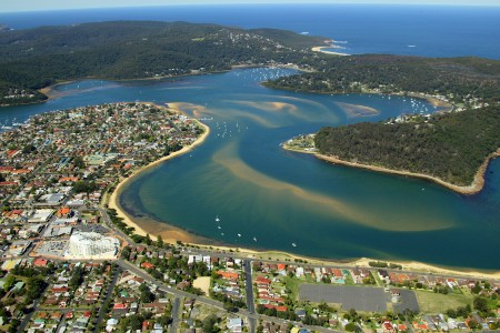 Aerial Image of ETTALONG BEACH AND BOOKERS BAY