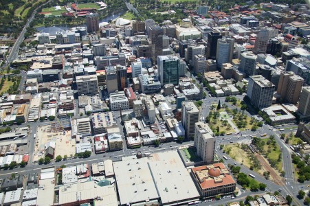 Aerial Image of ADELAIDE CBD.