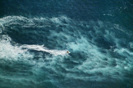 Aerial Image of JET SKIER GOING  WILD.
