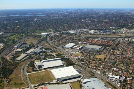 Aerial Image of CHULLORA AND GREENACRE TO SYDNEY'S CBD.