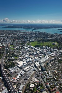 Aerial Image of NEWMARKET LOOKING NORTH WEST TO AUCKLAND CBD AND NORTH SHORE
