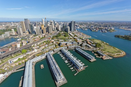 Aerial Image of MILLERS POINT AND SYDNEY CBD FROM THE NORTH