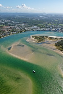 Aerial Image of BRIBIE ISLAND LOOKING NORTH TO CALOUNDRA