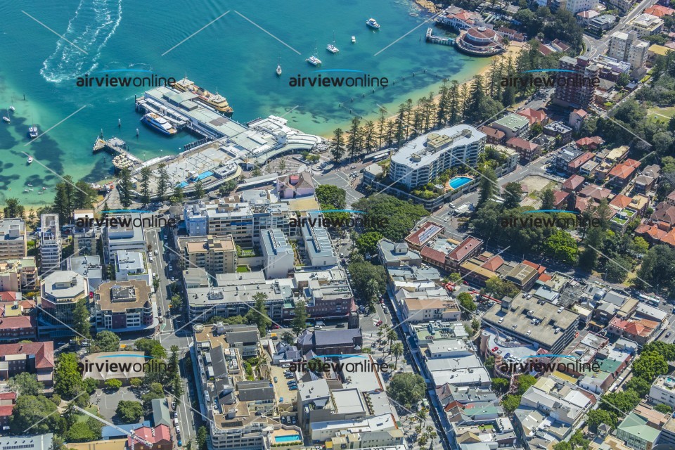 Aerial Photography The Corso Manly - Airview Online