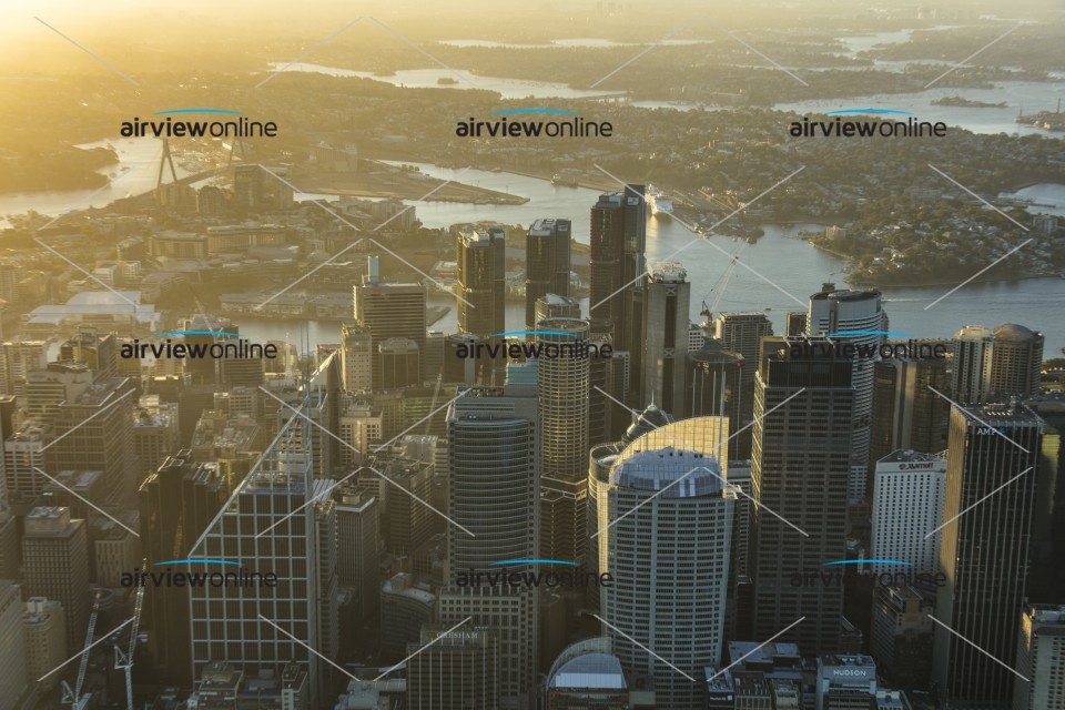 Aerial Photography Sydney Skyline Dusk Airview Online