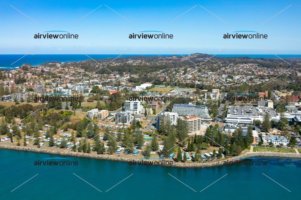 Aerial Photography Port Macquarie Breakwall Holiday Park Airview Online