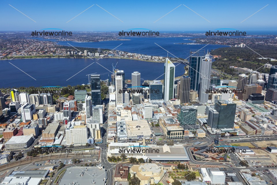 Aerial Photography Perth CBD Looking West Airview Online