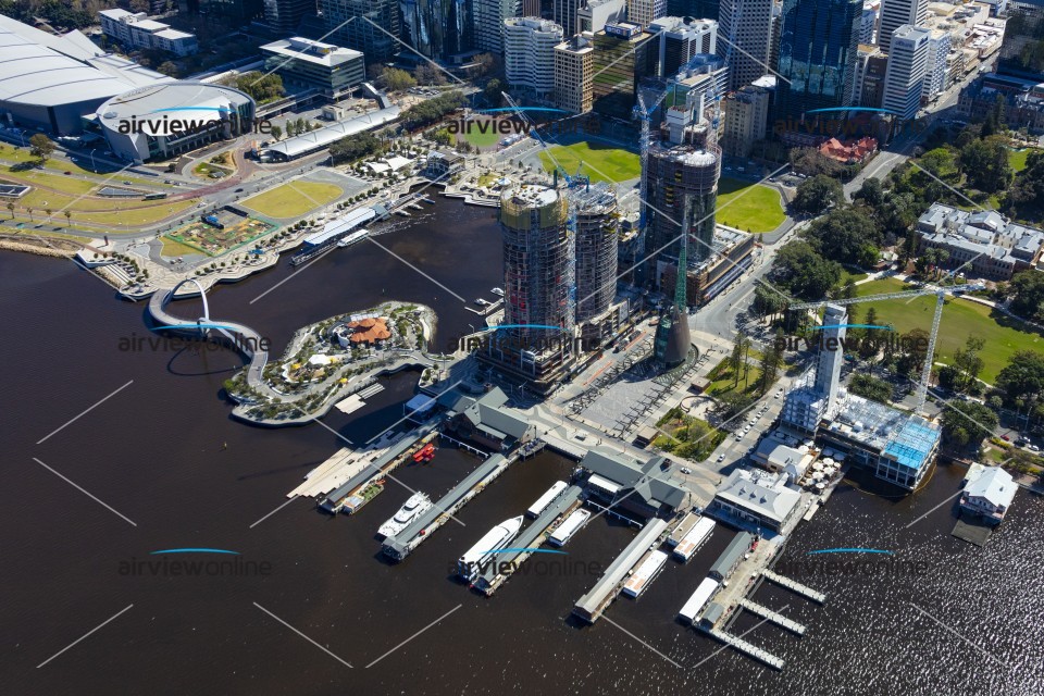 Aerial Photography Elizabeth Quay Development Perth 2018 Airview Online