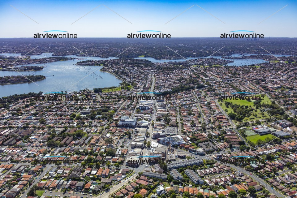 Aerial Photography Five Dock Shops Airview Online