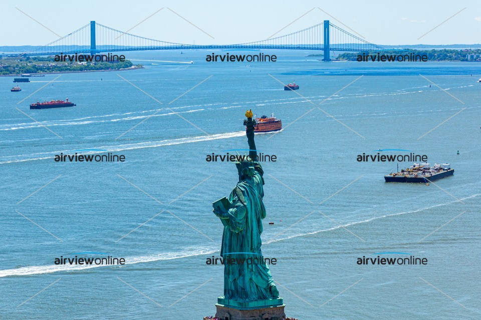 Aerial Image of Statue of Liberty National Monument