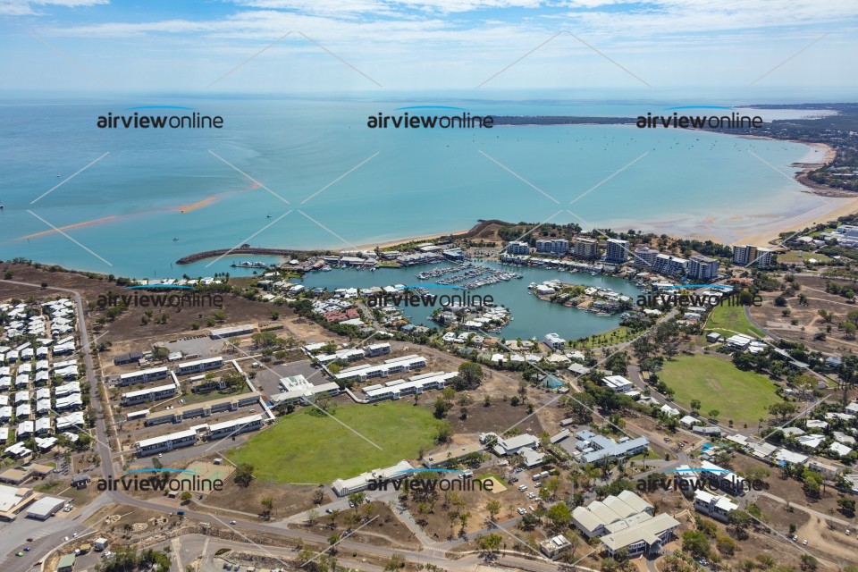 Aerial Photography Cullen Bay Luxury Homes and Marina Darwin Airview