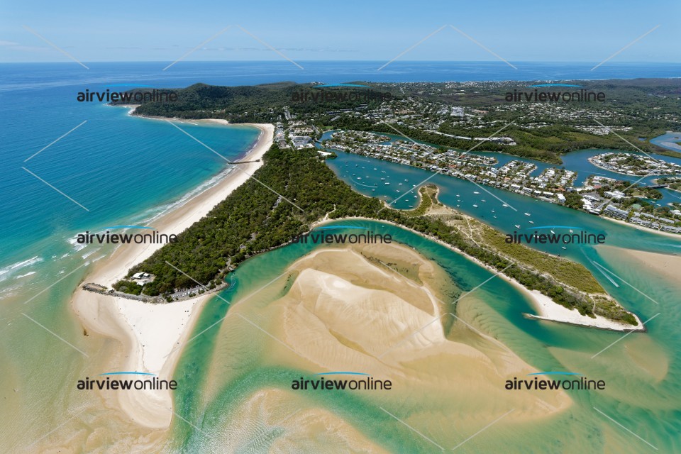 Aerial Photography Noosa River Mouth looking south Airview Online