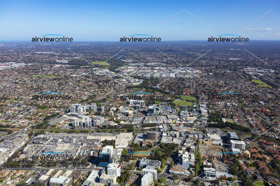 Aerial Photography Bankstown Central and CBD - Airview Online