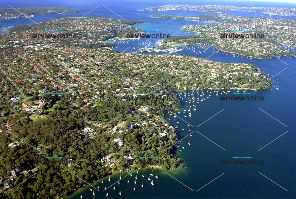 Aerial Photography Middle Harbour and Pickering Point Airview Online