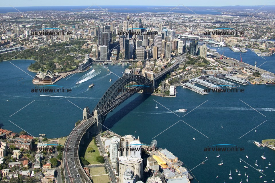 Aerial Photography Milsons Point to the City - Airview Online