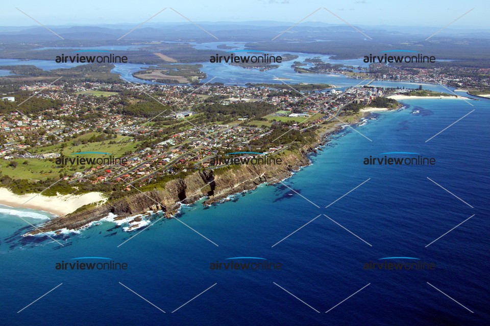 Aerial Photography Bennetts Head and Second Head, Forster - Airview Online