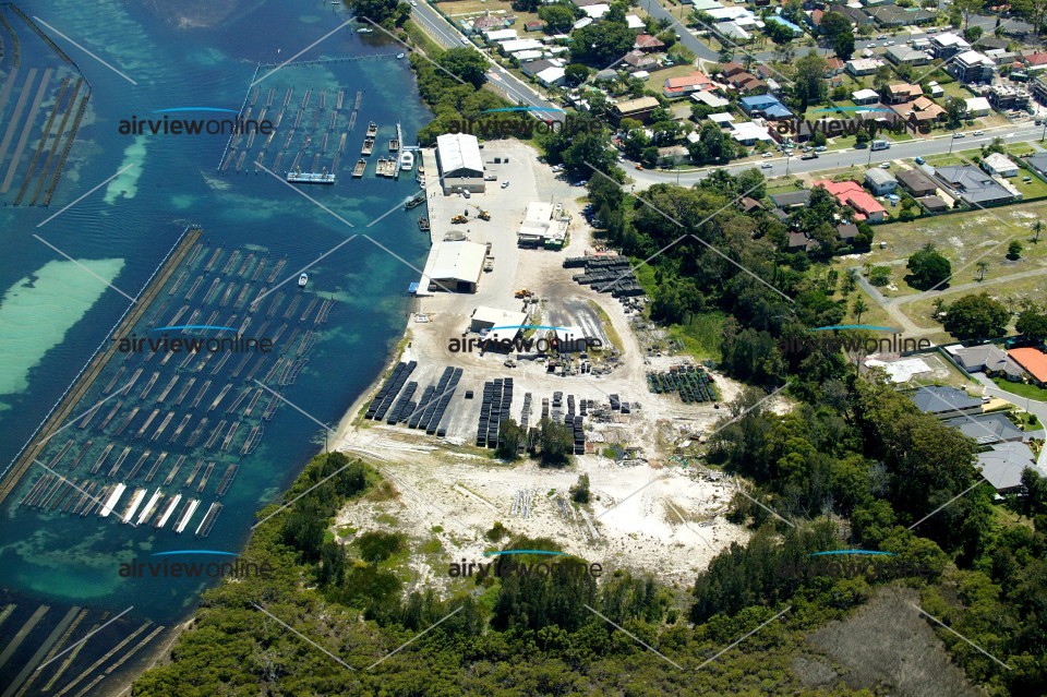 Aerial Photography Oyster Farm in Forster Airview Online