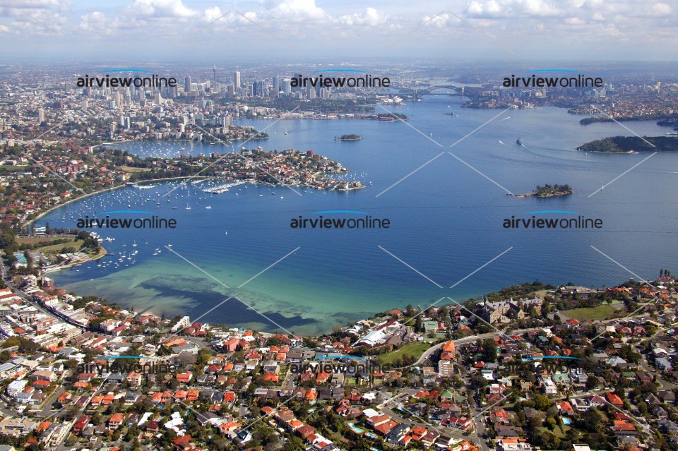 Aerial Photography Rose Bay to Sydney Harbour Bridge