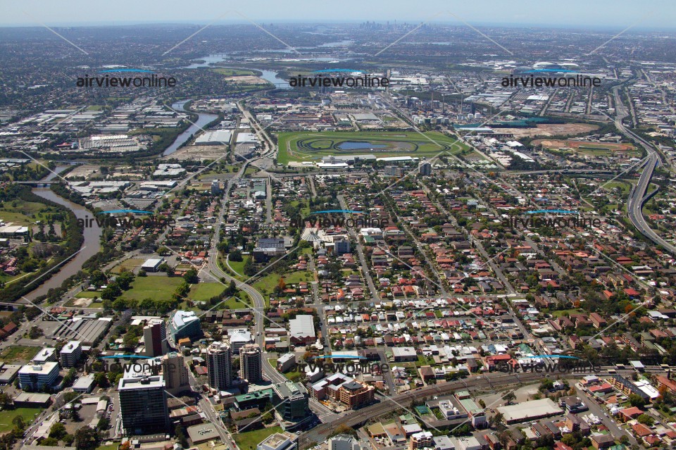 Aerial Photography Parramatta and Rosehill Gardens Racecourse - Airview ...